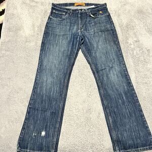 Wrangler FR 20X Bootcut Jeans Mens 34 x34 Flame Resistant Blue Denim